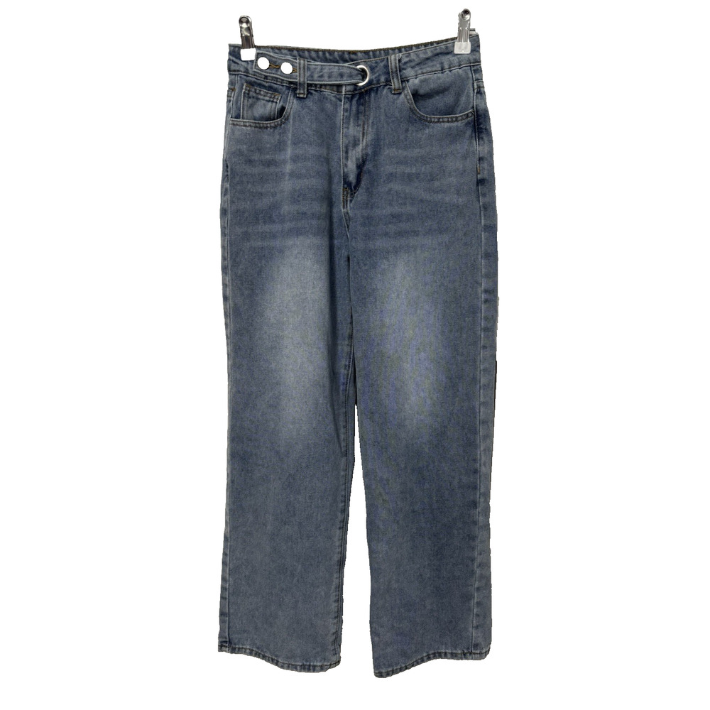 Dazy Juniors L High Waisted Wide Leg Jeans Y2K 90's Baggy Urban Streetwear Skate